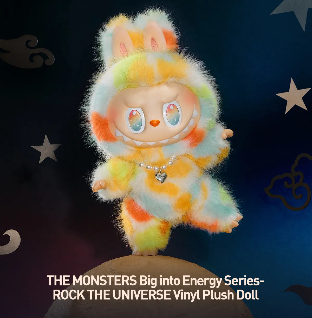 Pop Mart Labubu The Monsters Big into Energy Series Rock The Universe Vinyl Plush Doll
