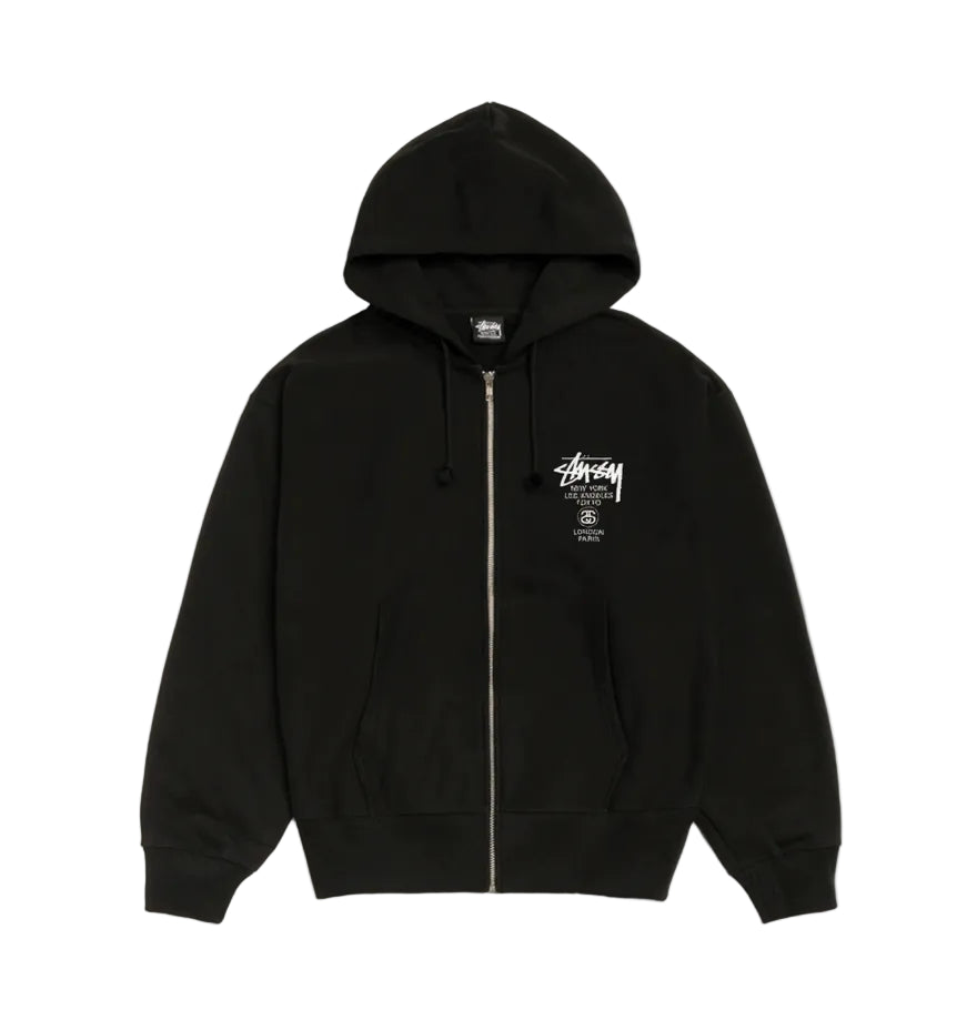Stussy World Tour Zip Hood Black (2026)