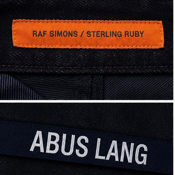 Raf Simons x Sterling Ruby "Abus Lang" Denim Jeans 2014FW