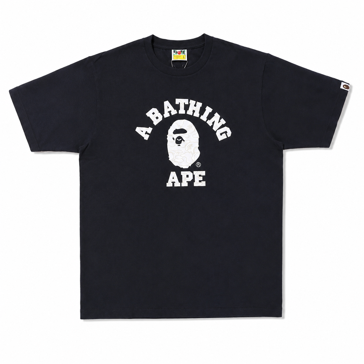 BAPE A Bathing Ape Logo Print Tee Black