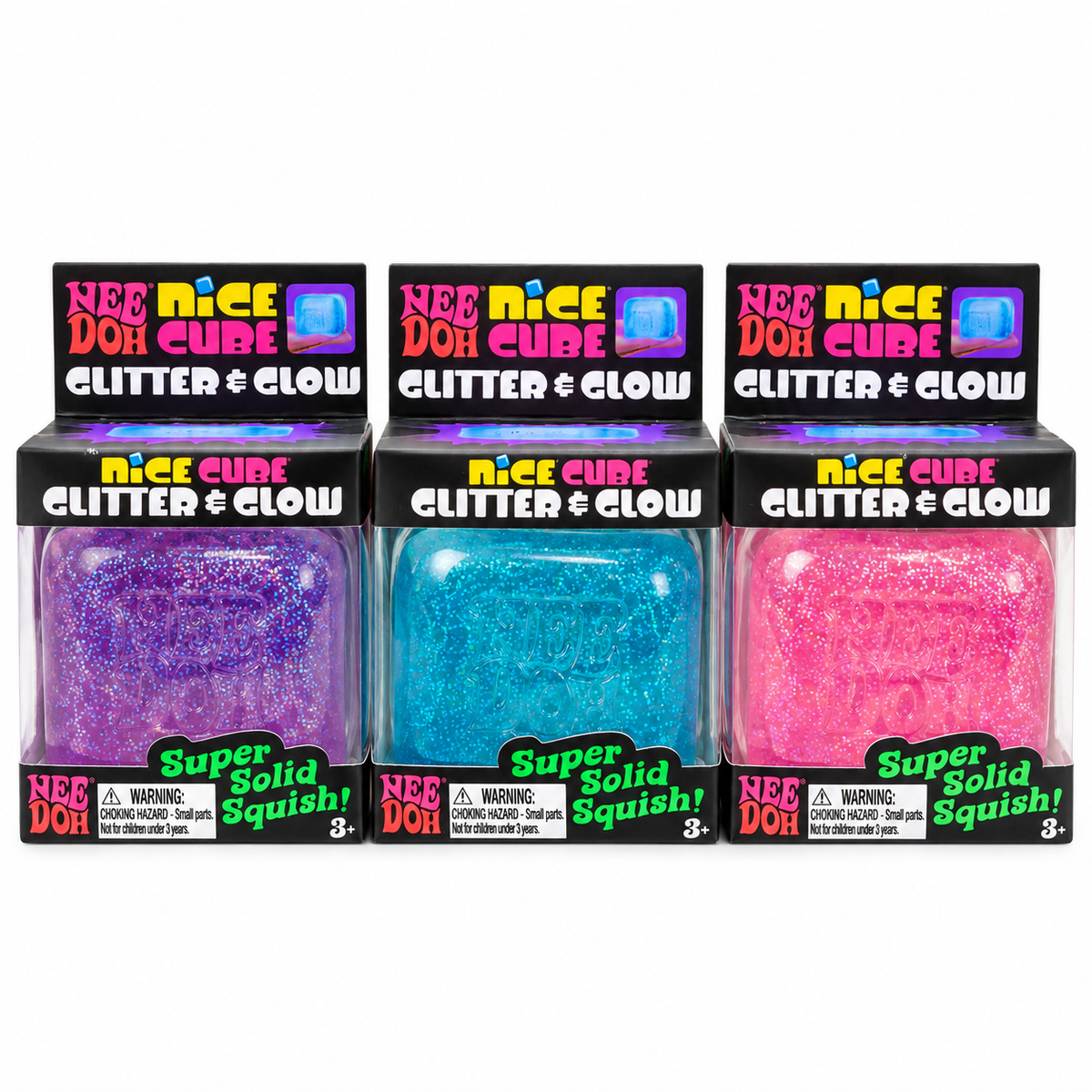 NeeDoh Nice Cube Glitter & Glow