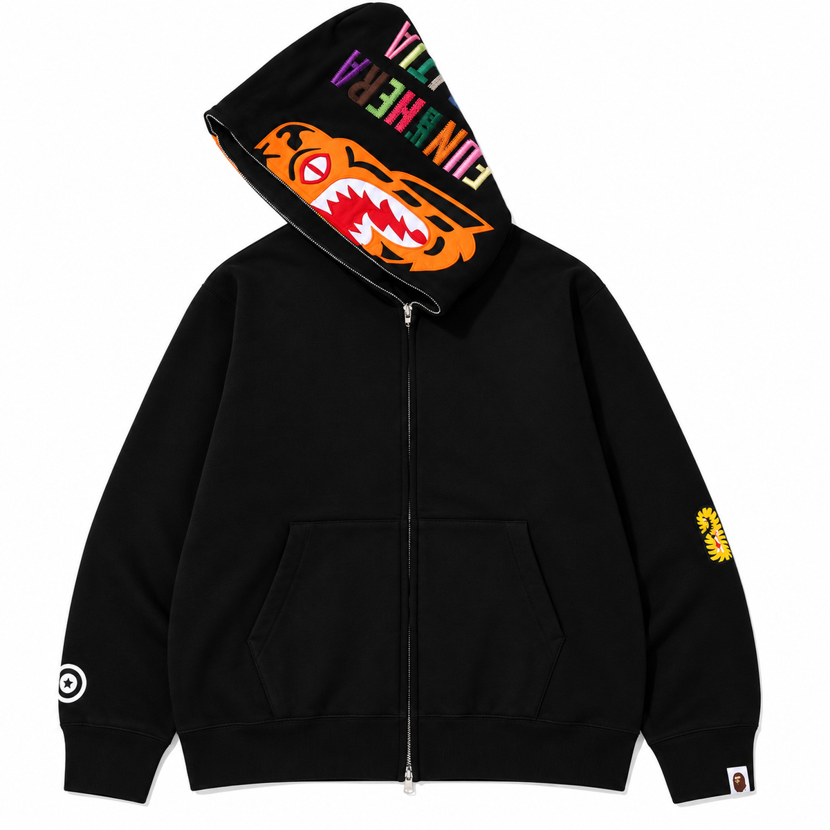 BAPE Tiger Full Zip Hoodie (FW24) Black