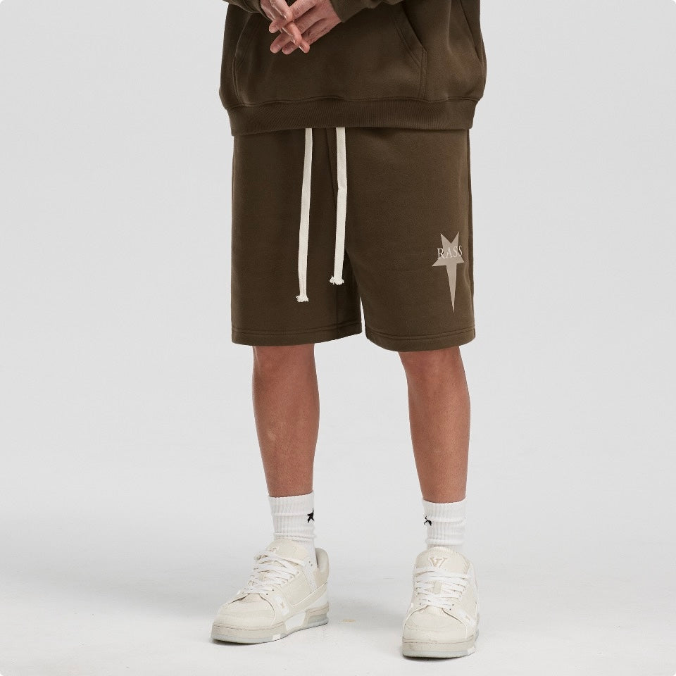 Rass Star Logo Shorts Wood