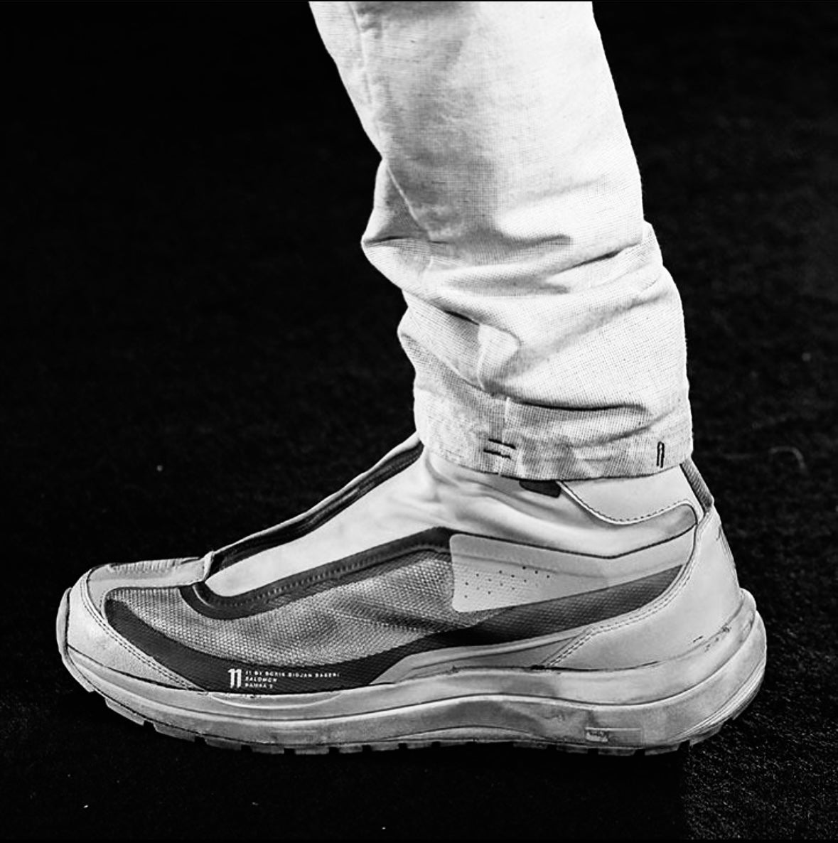 Salomon Bamba 2 high-top sneakers x 11 By Boris Bidjan Saberi-BLACK DYE