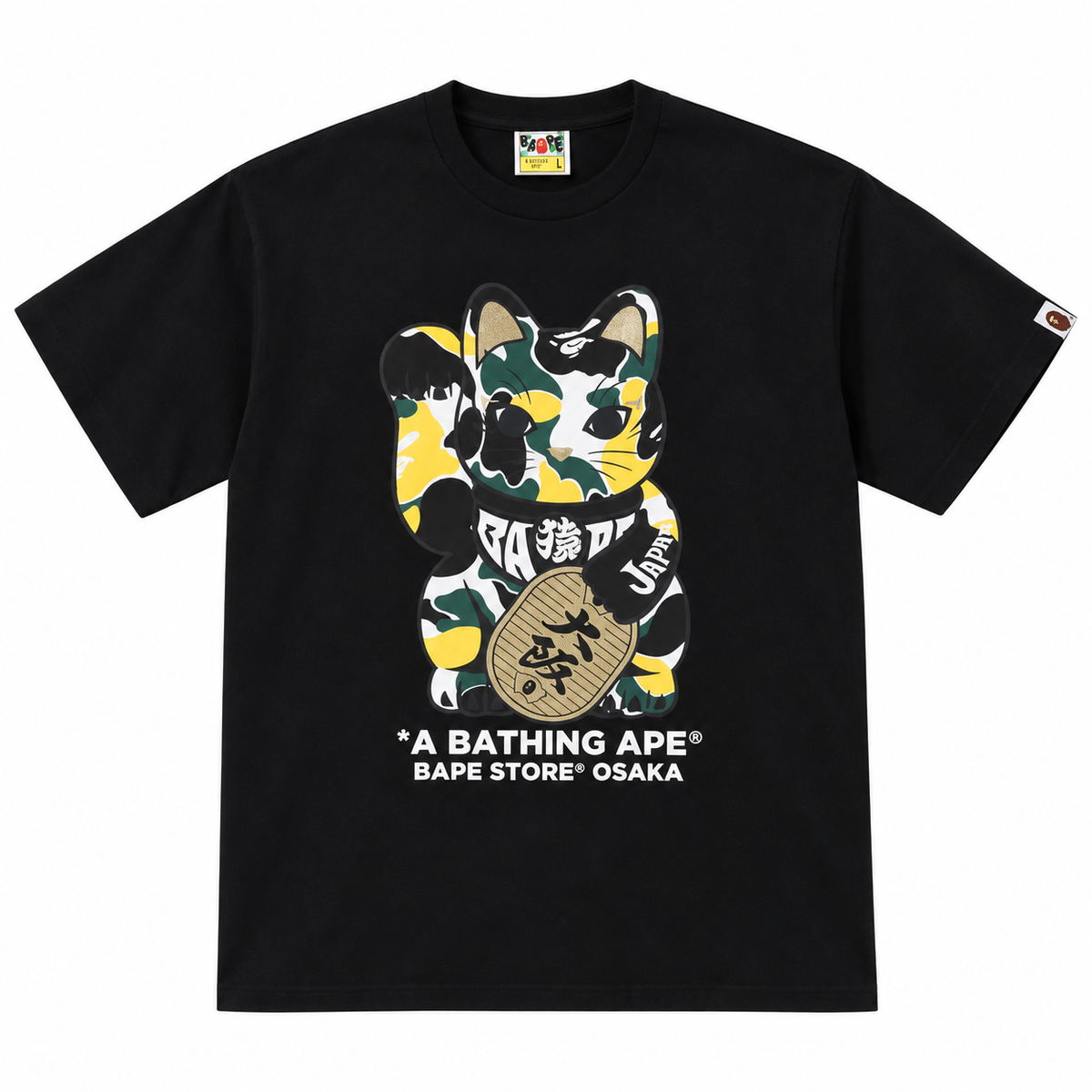 BAPE Maneki-neko Osaka store limited Tee Black