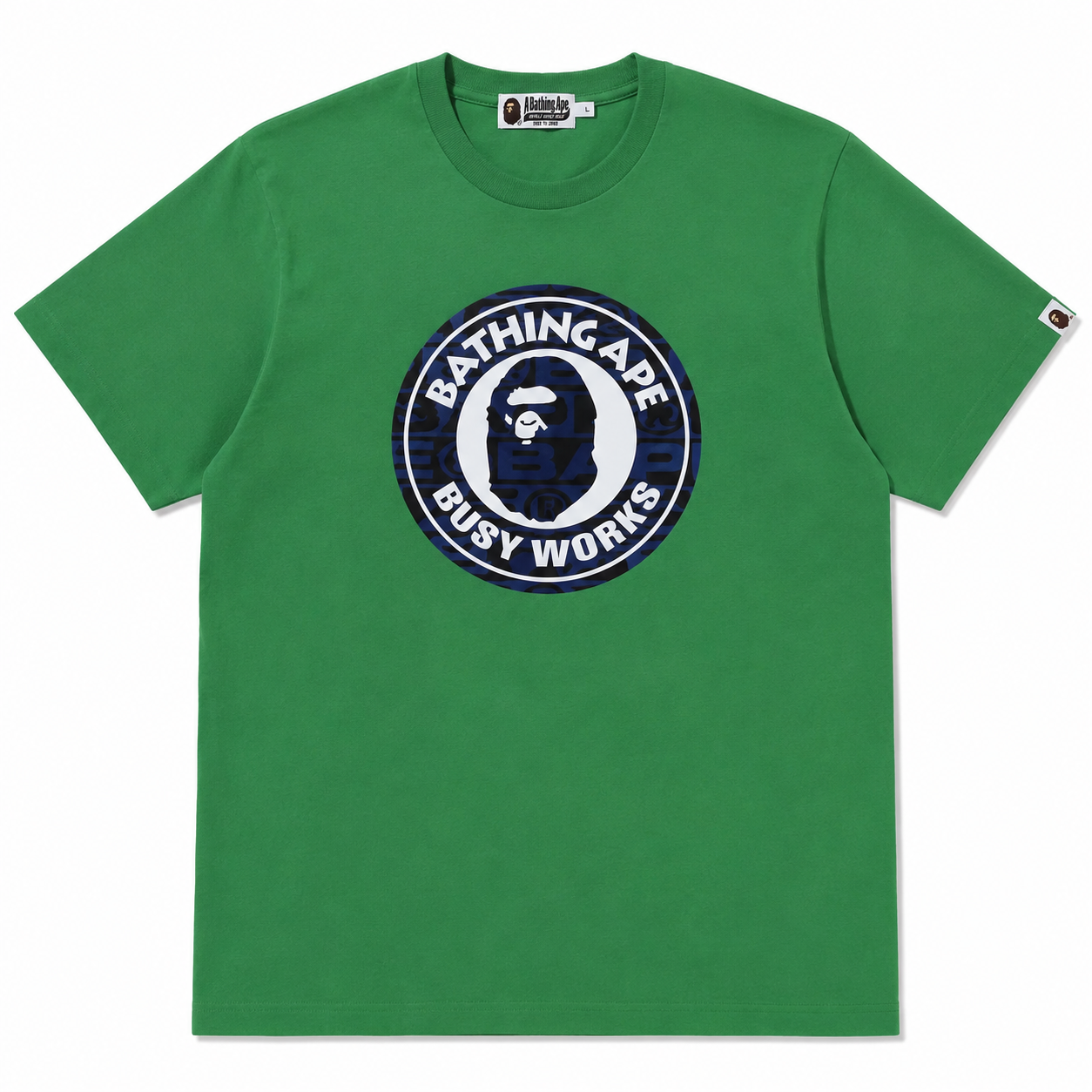 BAPE Lux Sport Pattern Busy Works Tee Green