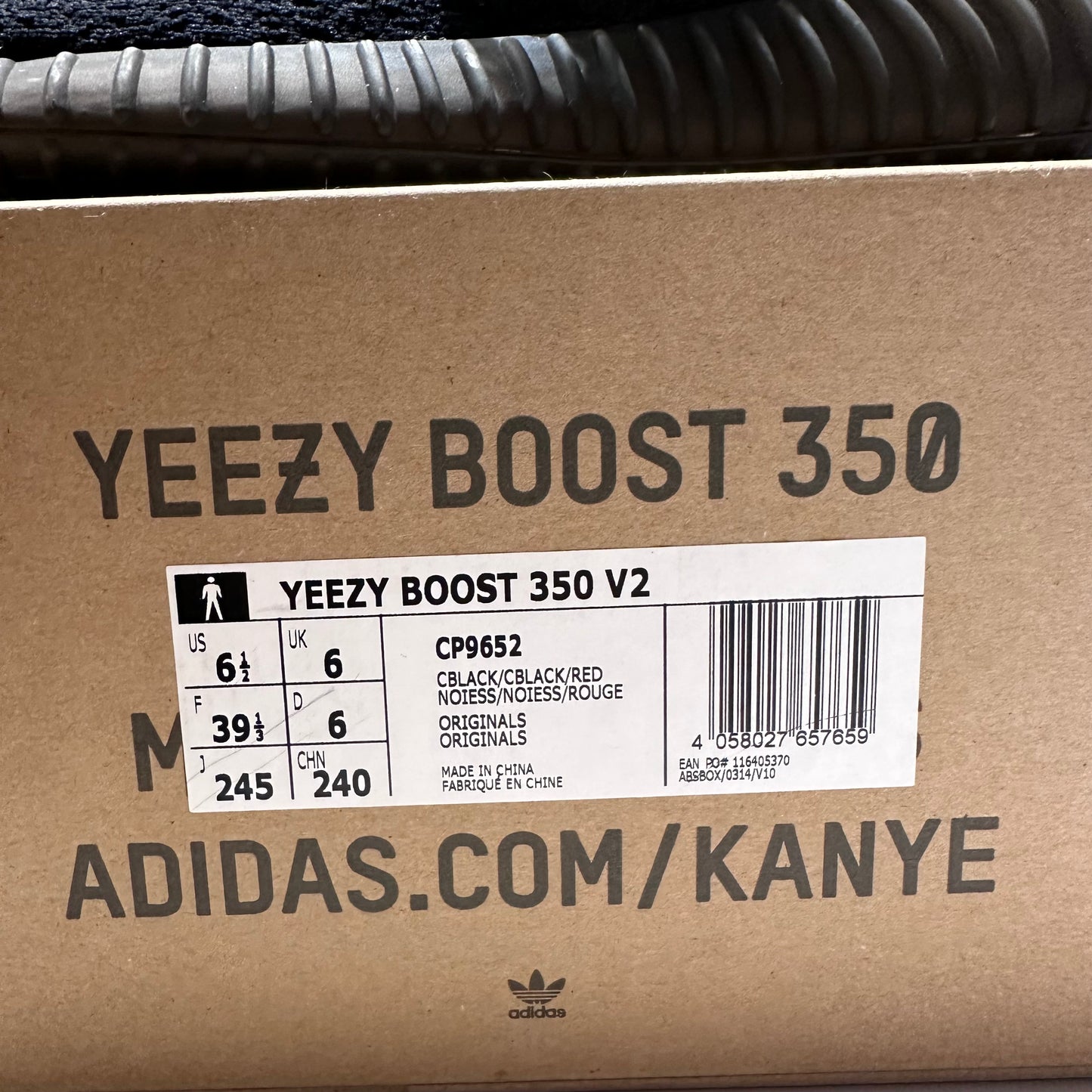 adidas Yeezy Boost 350 V2 Black Red (2017/2020) Pre-Owned