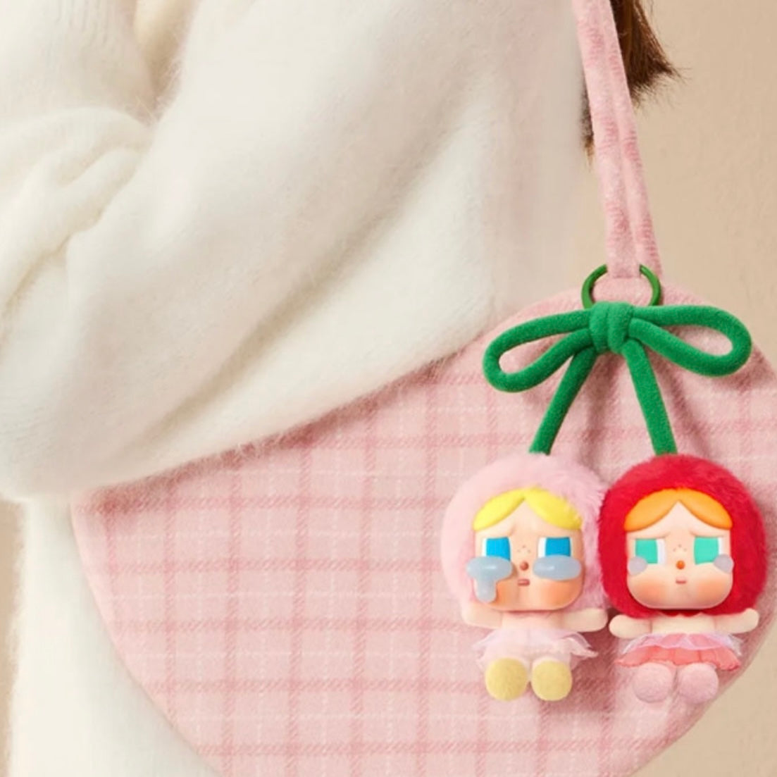 Pop Mart CryBaby Crying For Love Series (Love You Cherry Much) Vinyl Plush Hanging Card