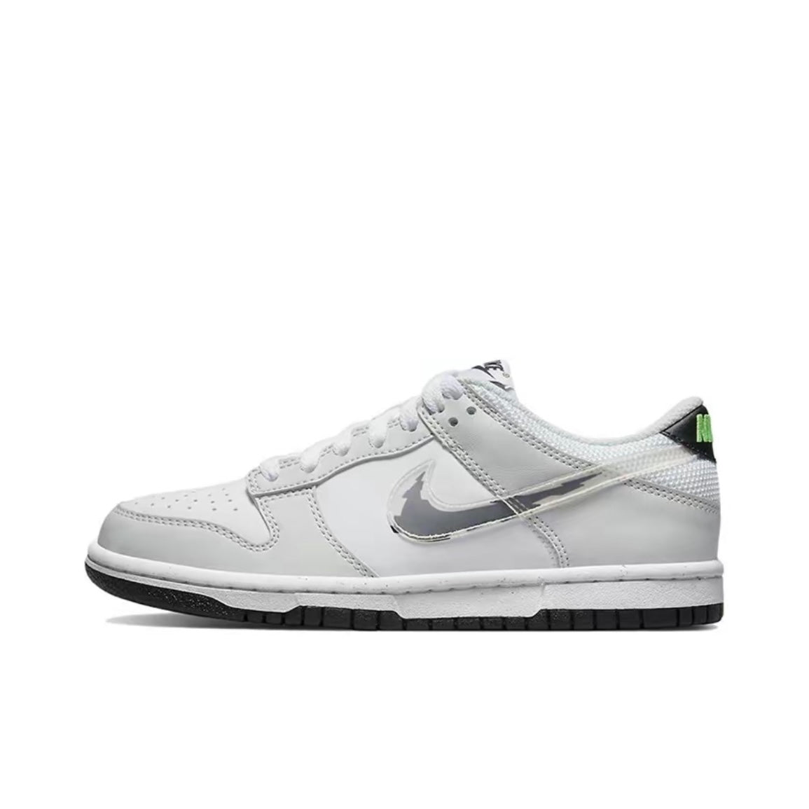 Nike Dunk Low Glitch Swoosh White Grey (GS)