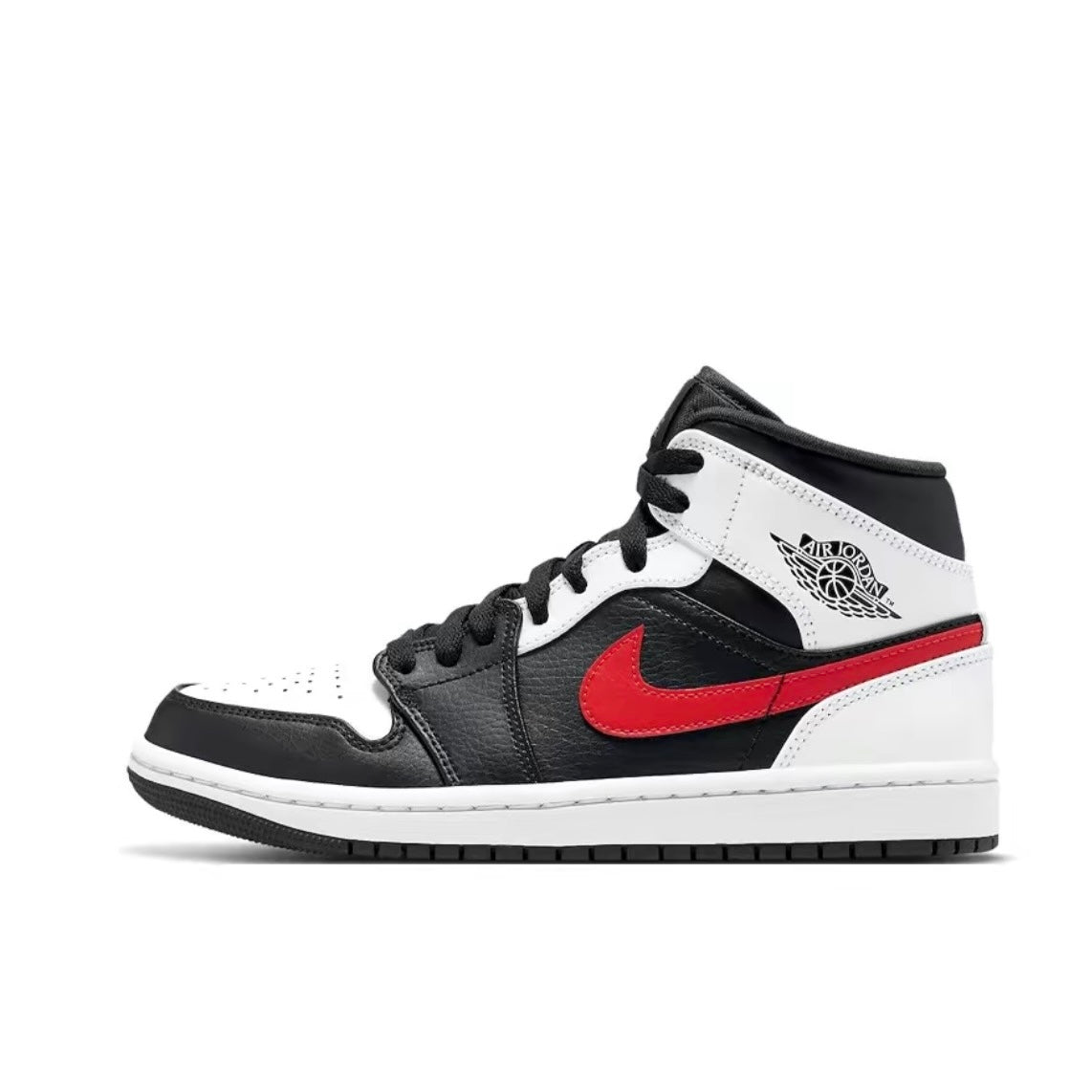 Jordan 1 Mid Black Chile Red White