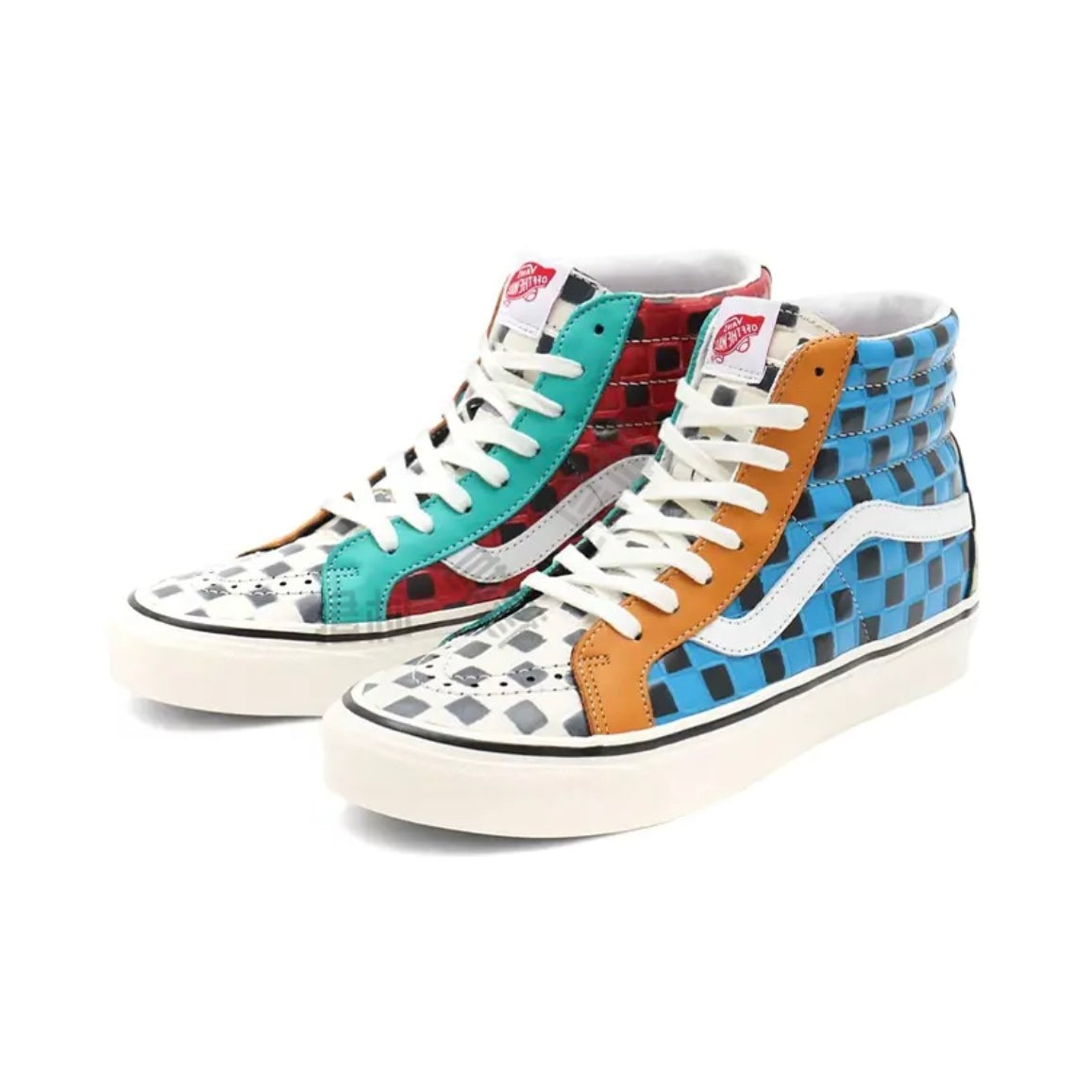 Vans Sk8-Hi 38 DX Anaheim Factory Multi-Color Checkerboard – The