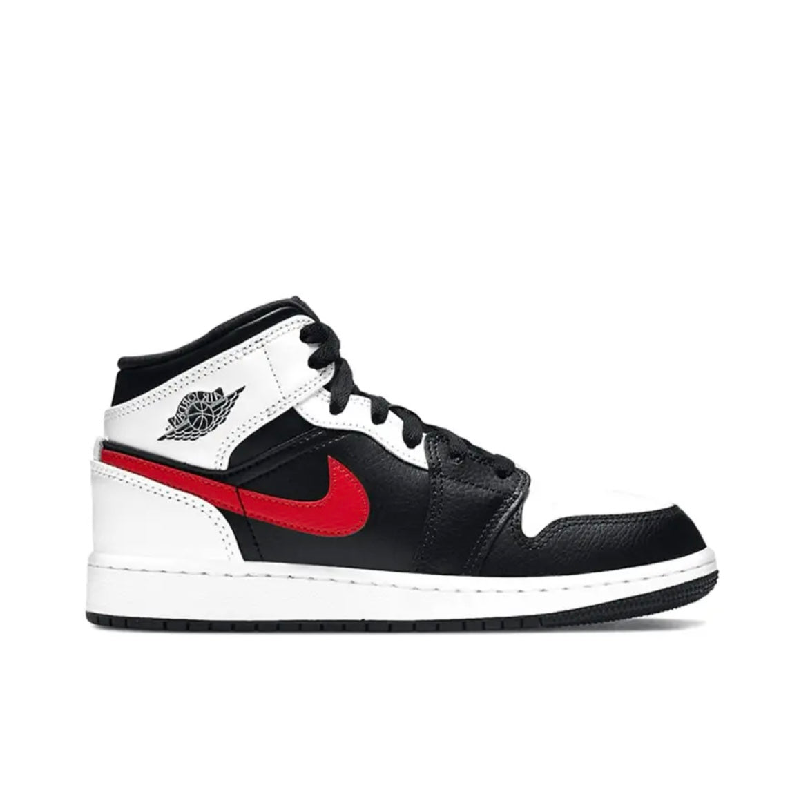 Jordan 1 Mid White Black Chile Red (GS)