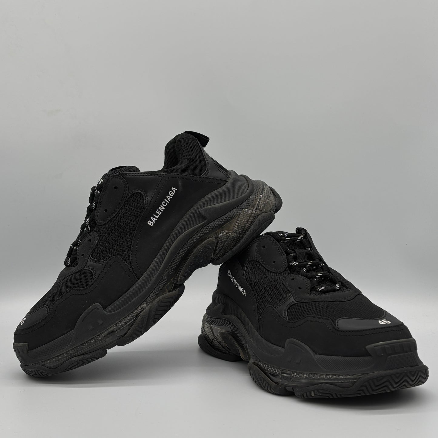 Balenciaga Triple S Clear Sole Black Pre-Owned EUR45