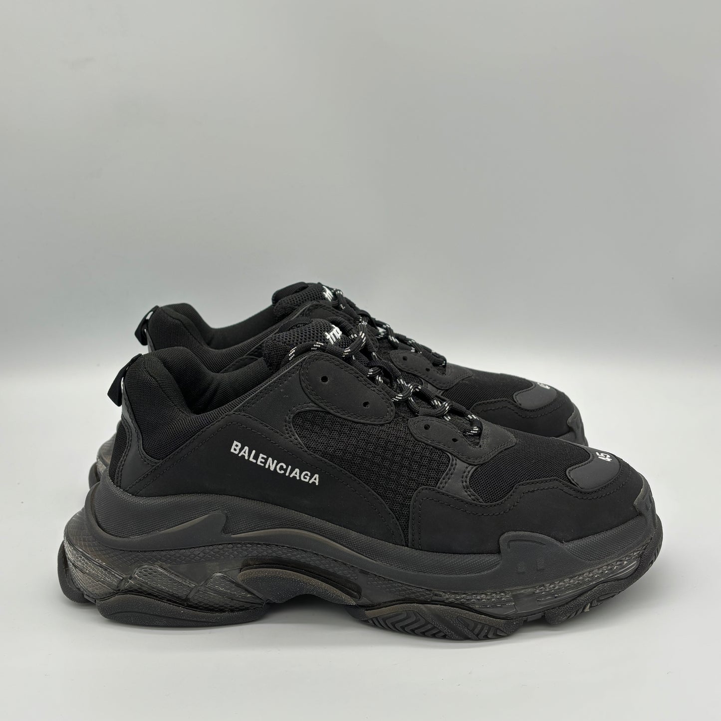 Balenciaga Triple S Clear Sole Black Pre-Owned EUR45