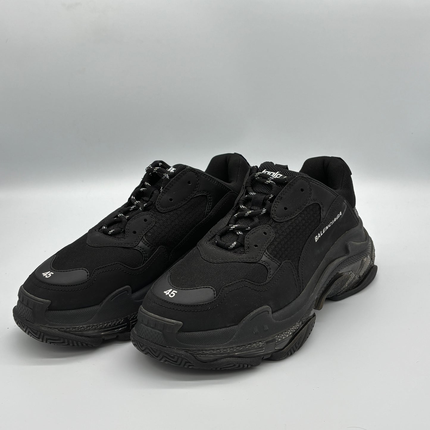 Balenciaga Triple S Clear Sole Black Pre-Owned EUR45
