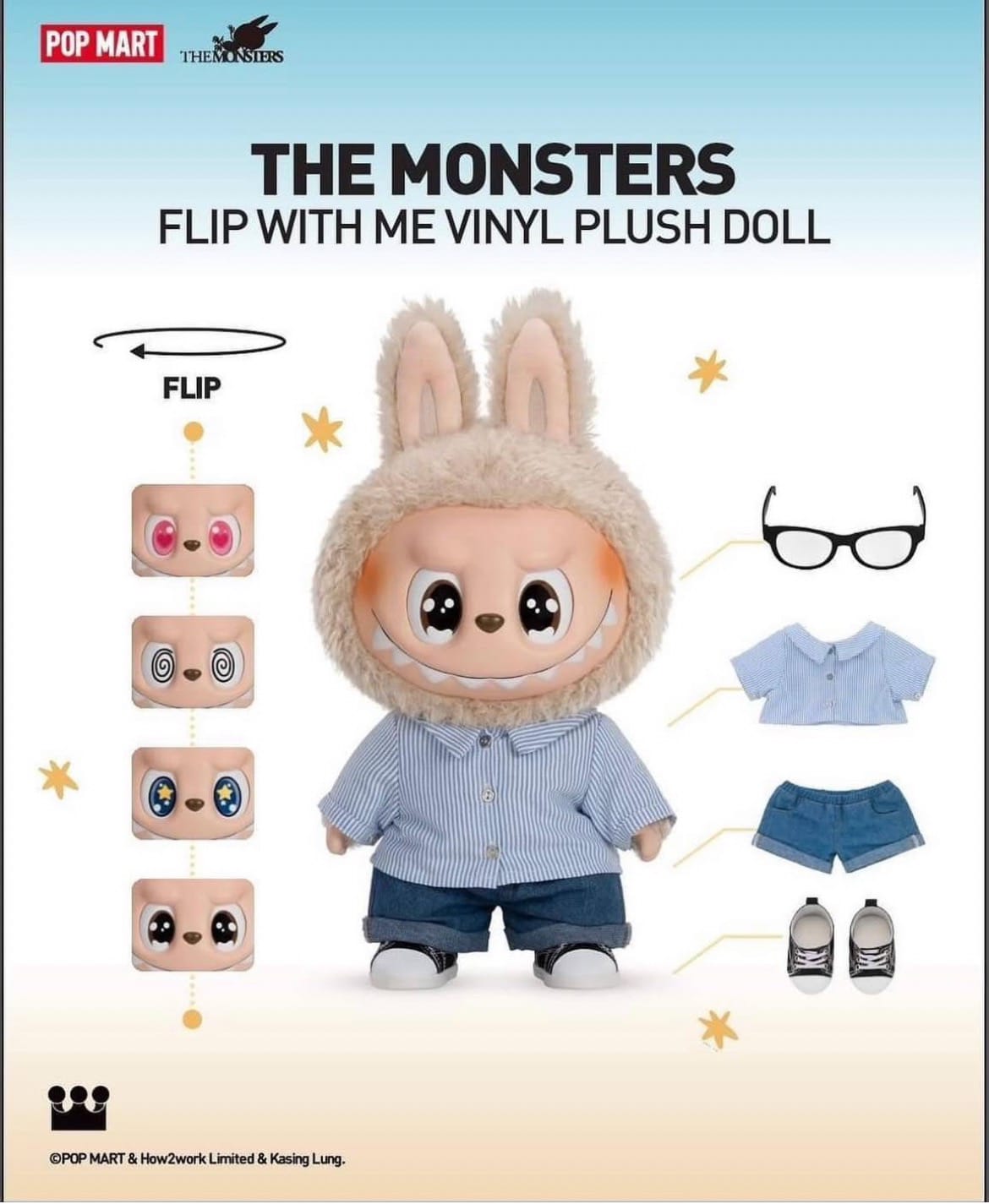 Pop Mart LABUBU Flip With Me Plush Doll
