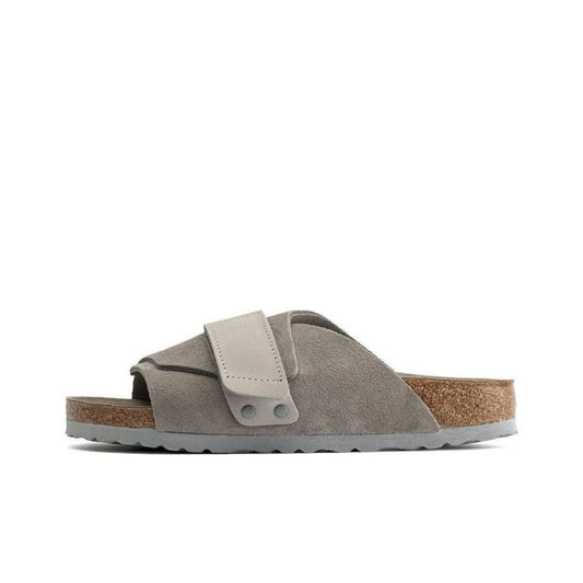 Birkenstock Kyoto Nubuck Suede Stone Coin