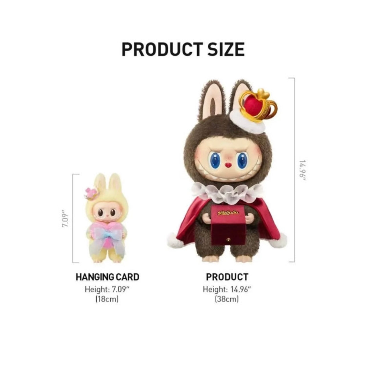 Pop Mart Labubu The Monsters Let's Checkmate Series King Vinyl Plush Doll