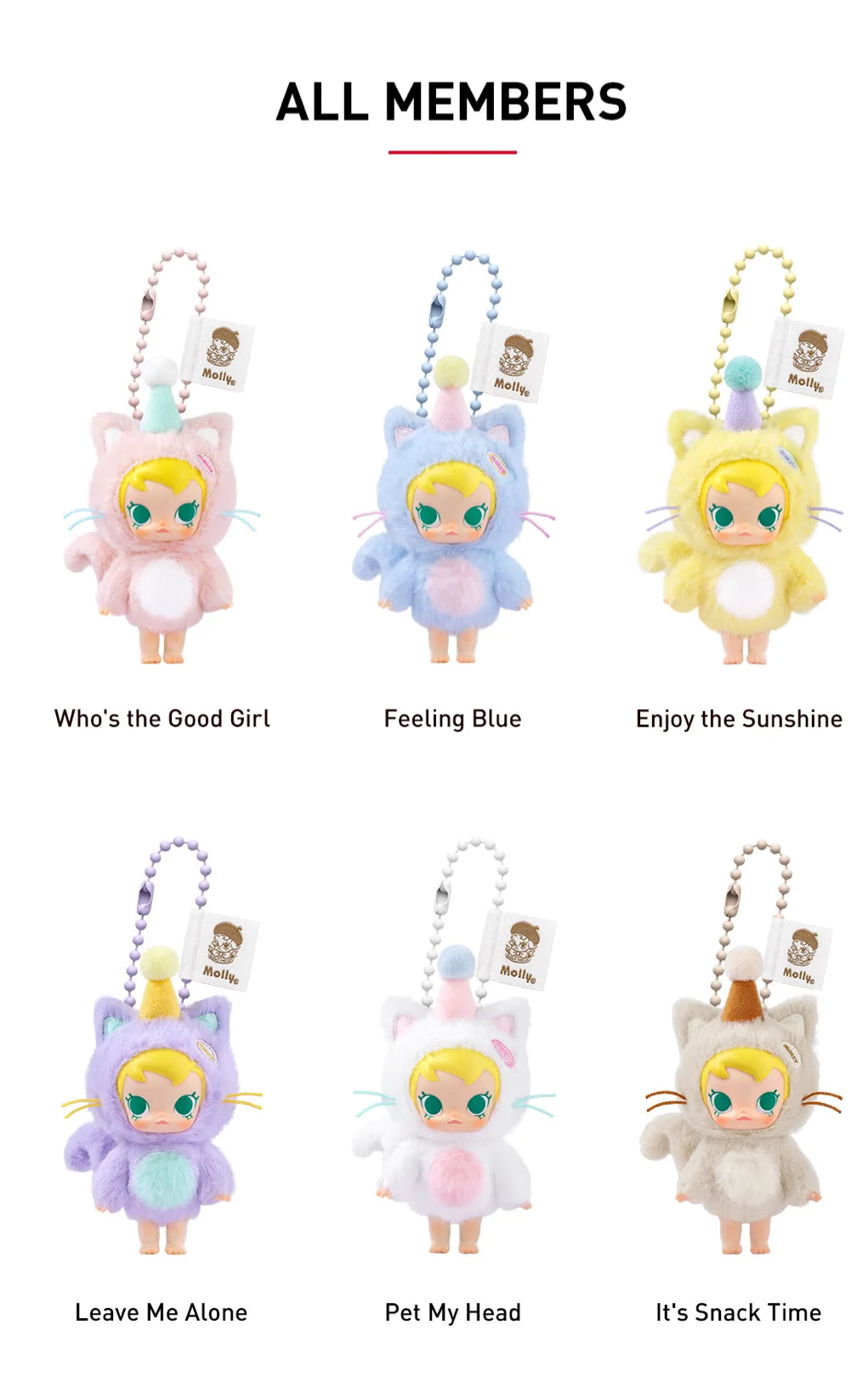 Pop Mart Baby Molly Pocket Friends Series Vinyl Plush Pendant Sealed Case (Single Blind Box)