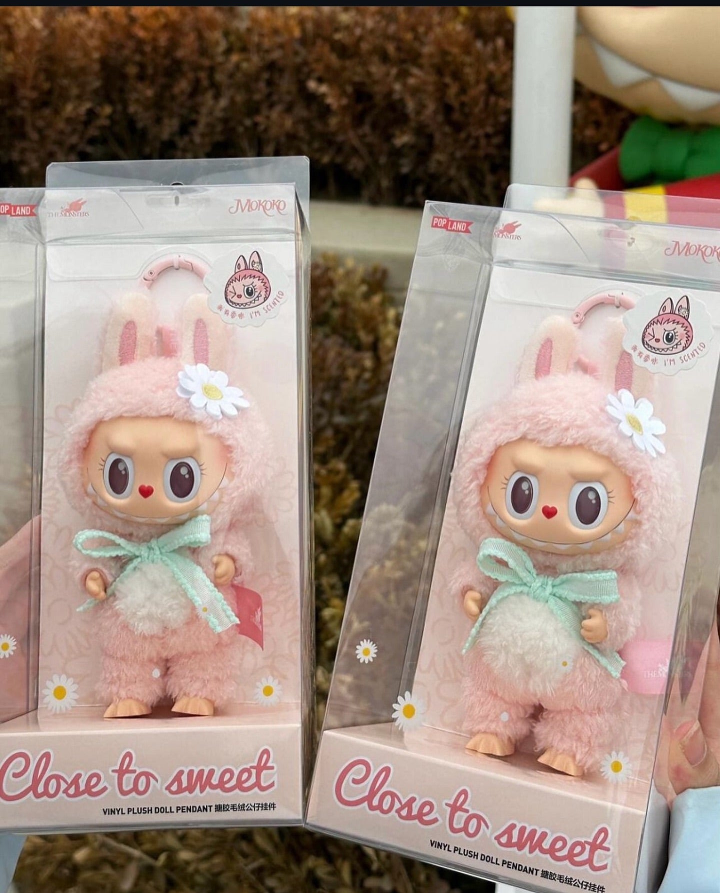 Pop Mart Labubu Mokoko Close to Sweet Vinyl Plush Doll Pendant Keychain