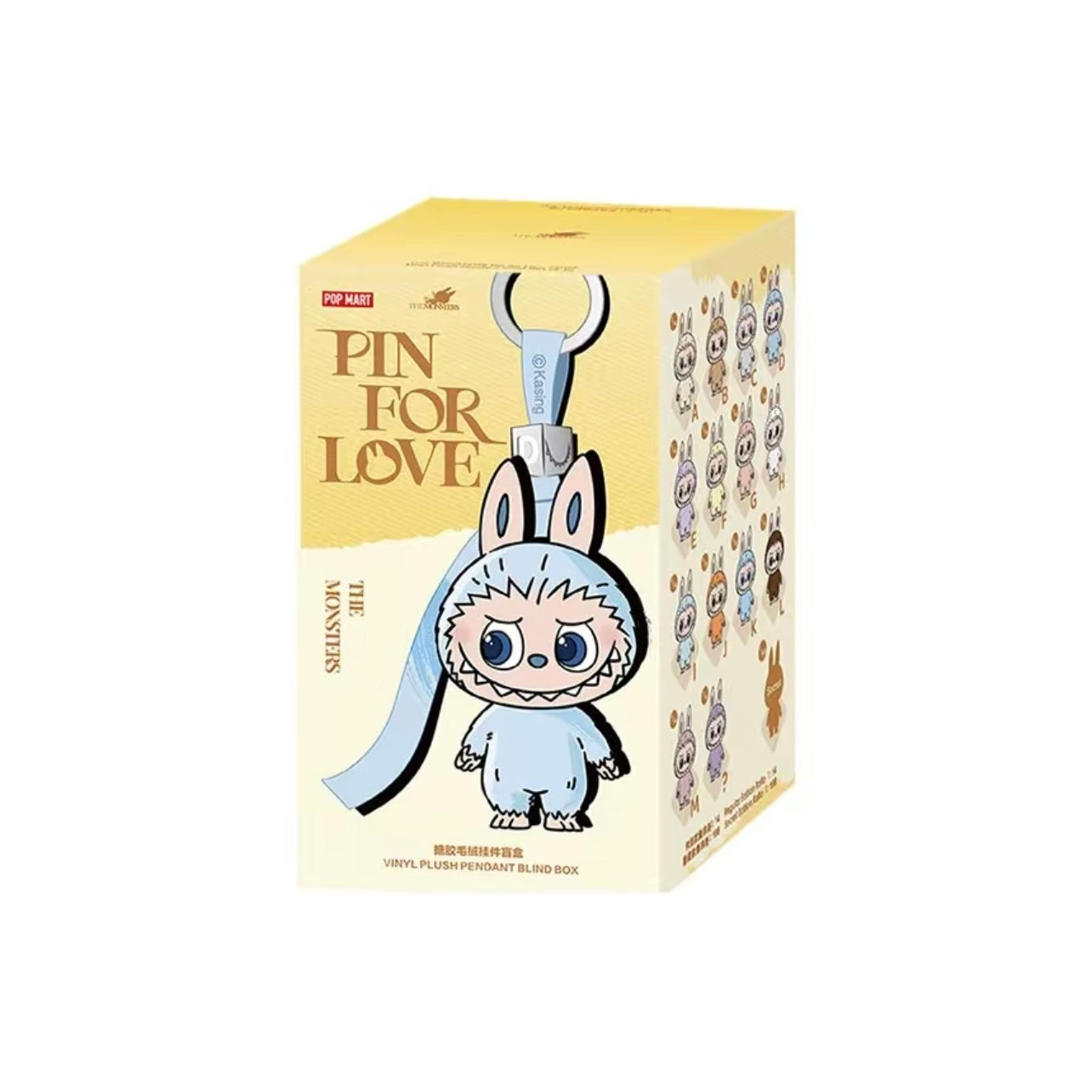 Pop Mart Labubu The Monsters Pin for Love Series Vinyl Plush Pendant (A-M) Sealed Case (14 Blind Box)