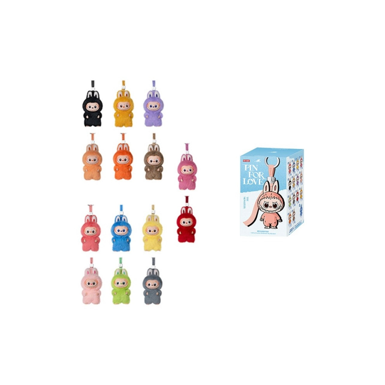 Pop Mart Labubu The Monsters Pin for Love Series Vinyl Plush Pendant (N-Z) Single Blind Box