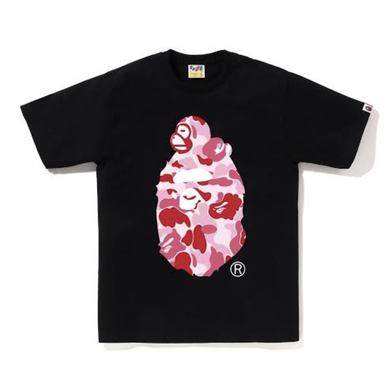 BAPE Abc Camo Milo On Big Ape Tee ‘Black/Pink’