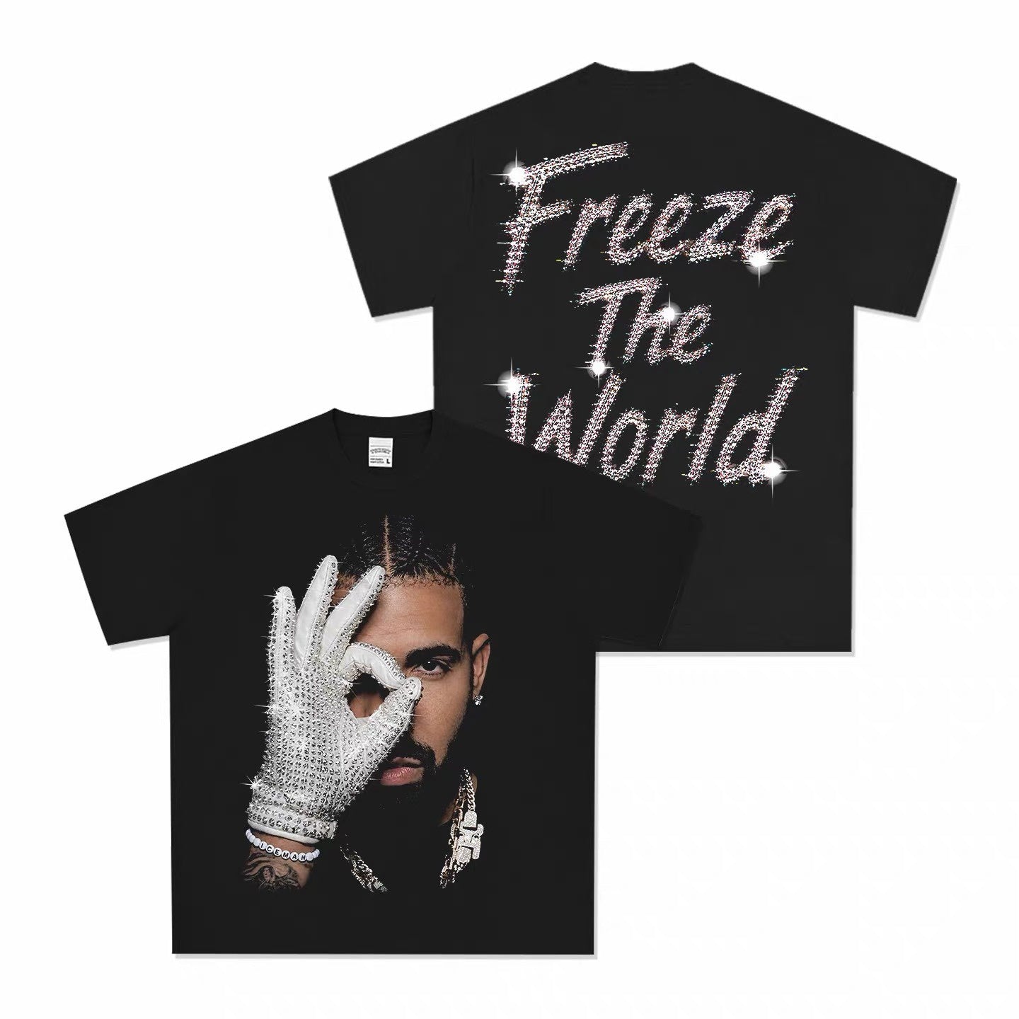Drake Iceman Freeze the World Vintage Tee Engineered by The Archive Store (Black)