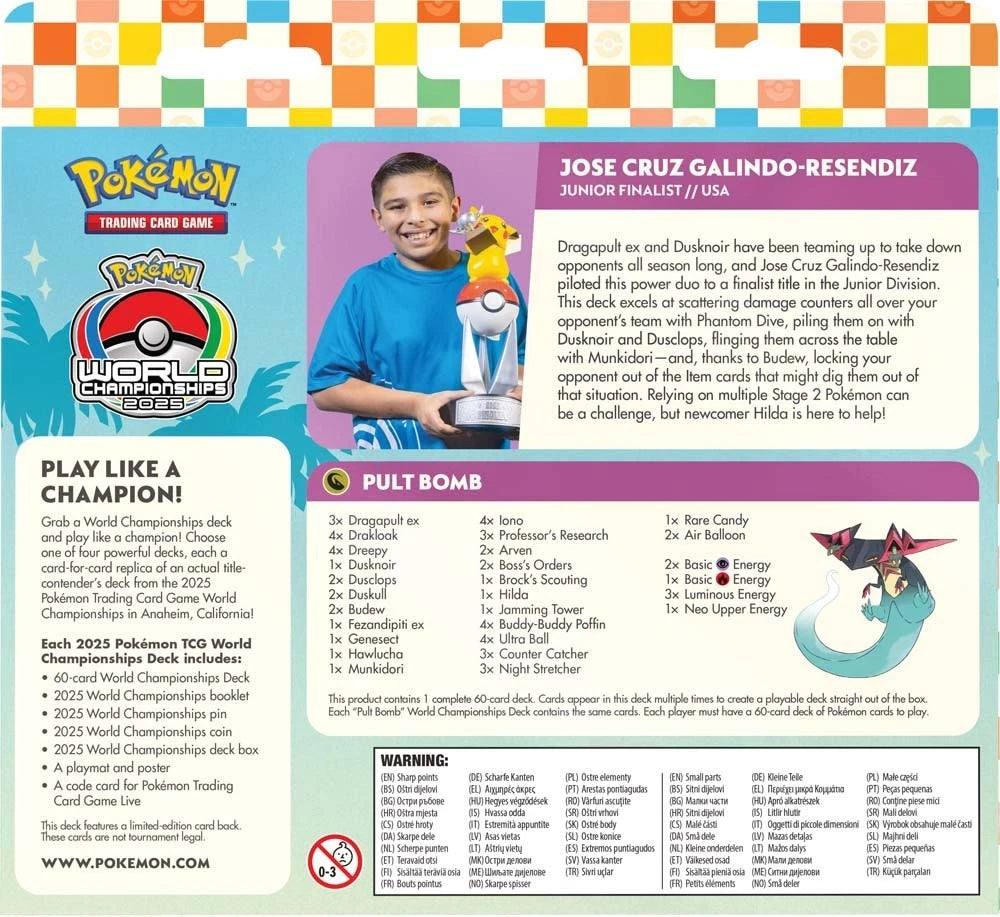 Pokémon TCG 2025 World Championships Deck – Jose Cruz Galindo-Resendiz/PULT BOMB