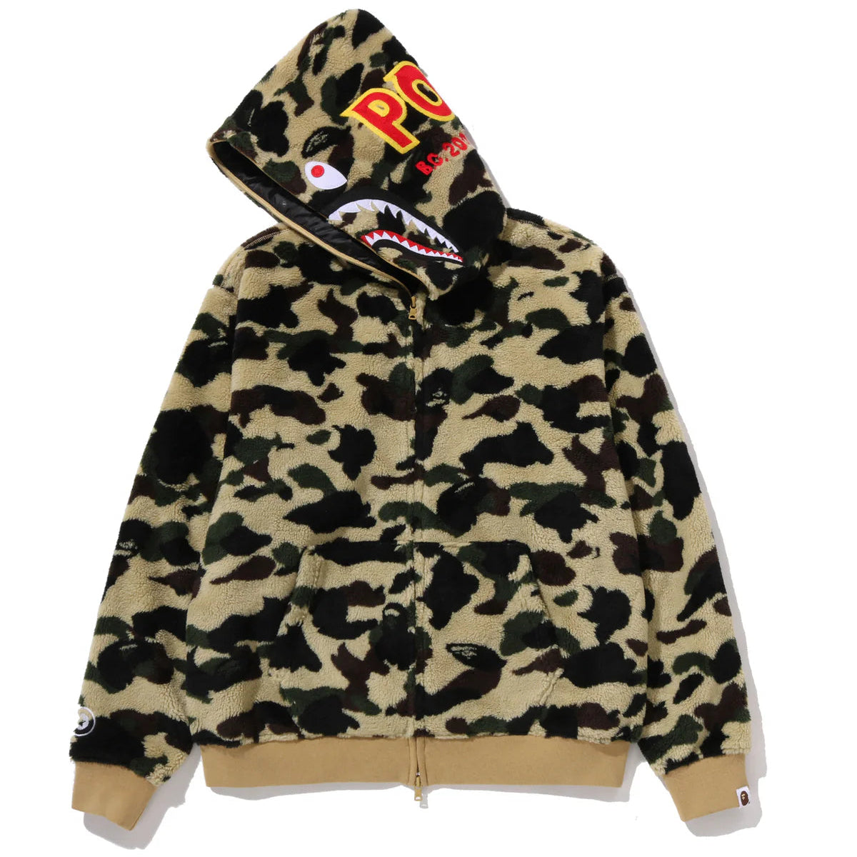 BAPE 1st Camo 2nd Shark Boa Hoodie Jacket