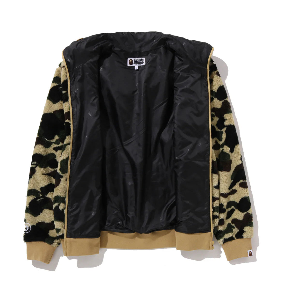 BAPE 1st Camo 2nd Shark Boa Hoodie Jacket