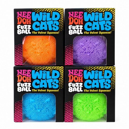 NeeDoh Fuzz Ball Wild Cats – Sensory Squishy Fidget Toy