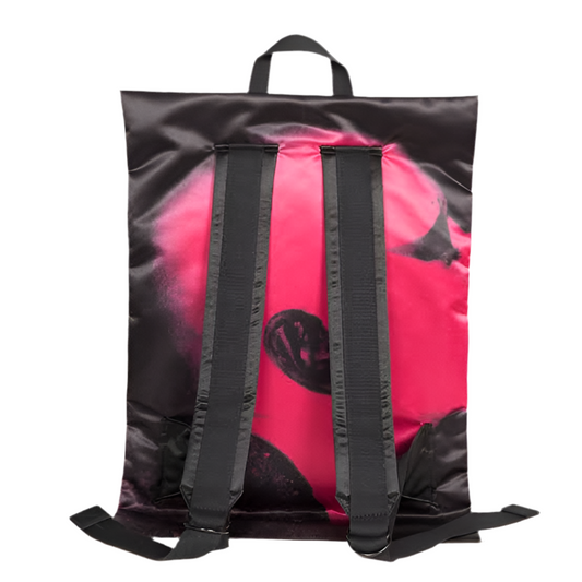 RAF SIMONS x Eastpak Black Satin Poster Backpack SAT EAR F(2019)