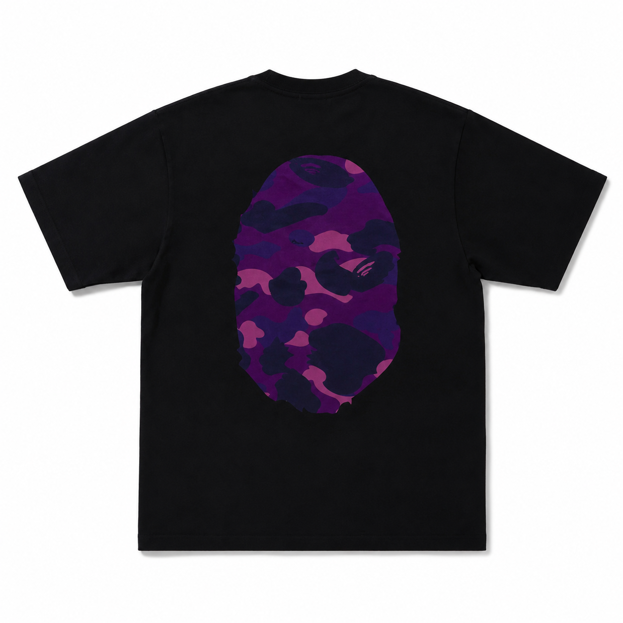 BAPE Color Camo Big Ape Head Tee Black Purple