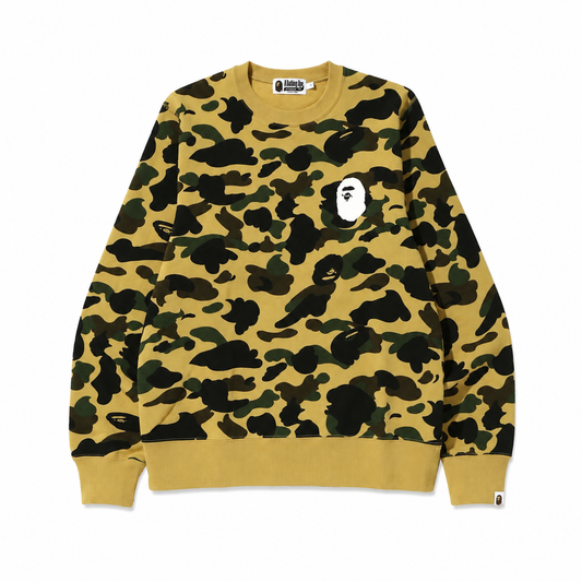 BAPE 1st Camo Ape Head Crewneck – Yellow