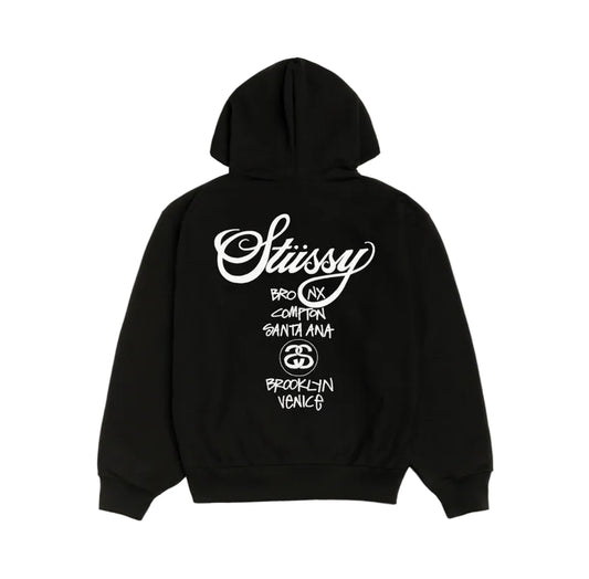 Stussy World Tour Zip Hood Black (2026)