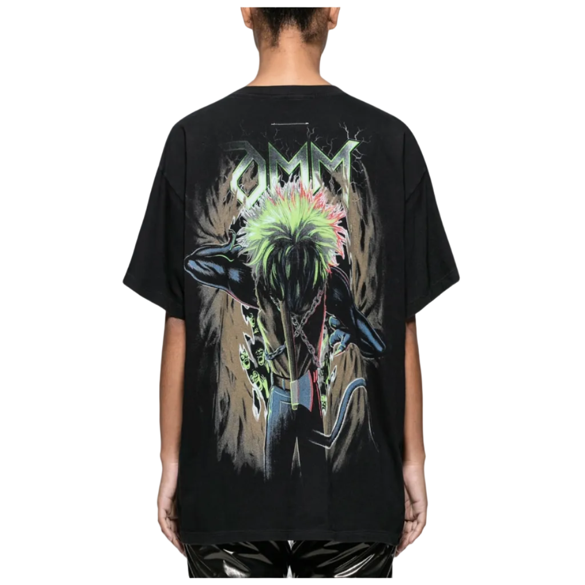 MM6 Maison Margiela "Zombie Cat" Printed Oversized Short Sleeve Tee