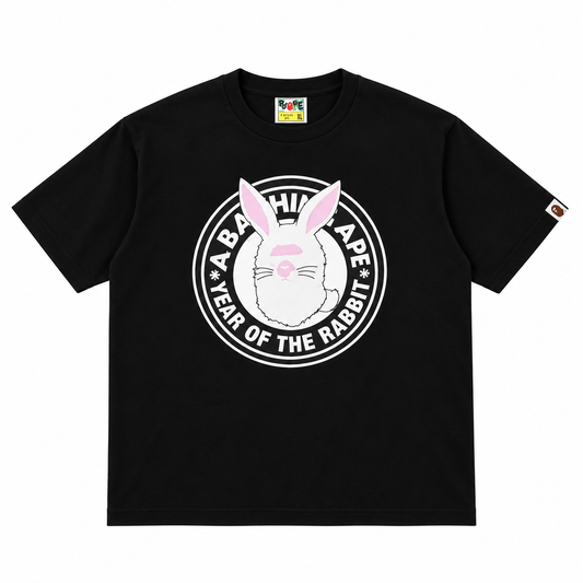 BAPE Year of the Rabbit Ape Head Tee 2023 Black product photo