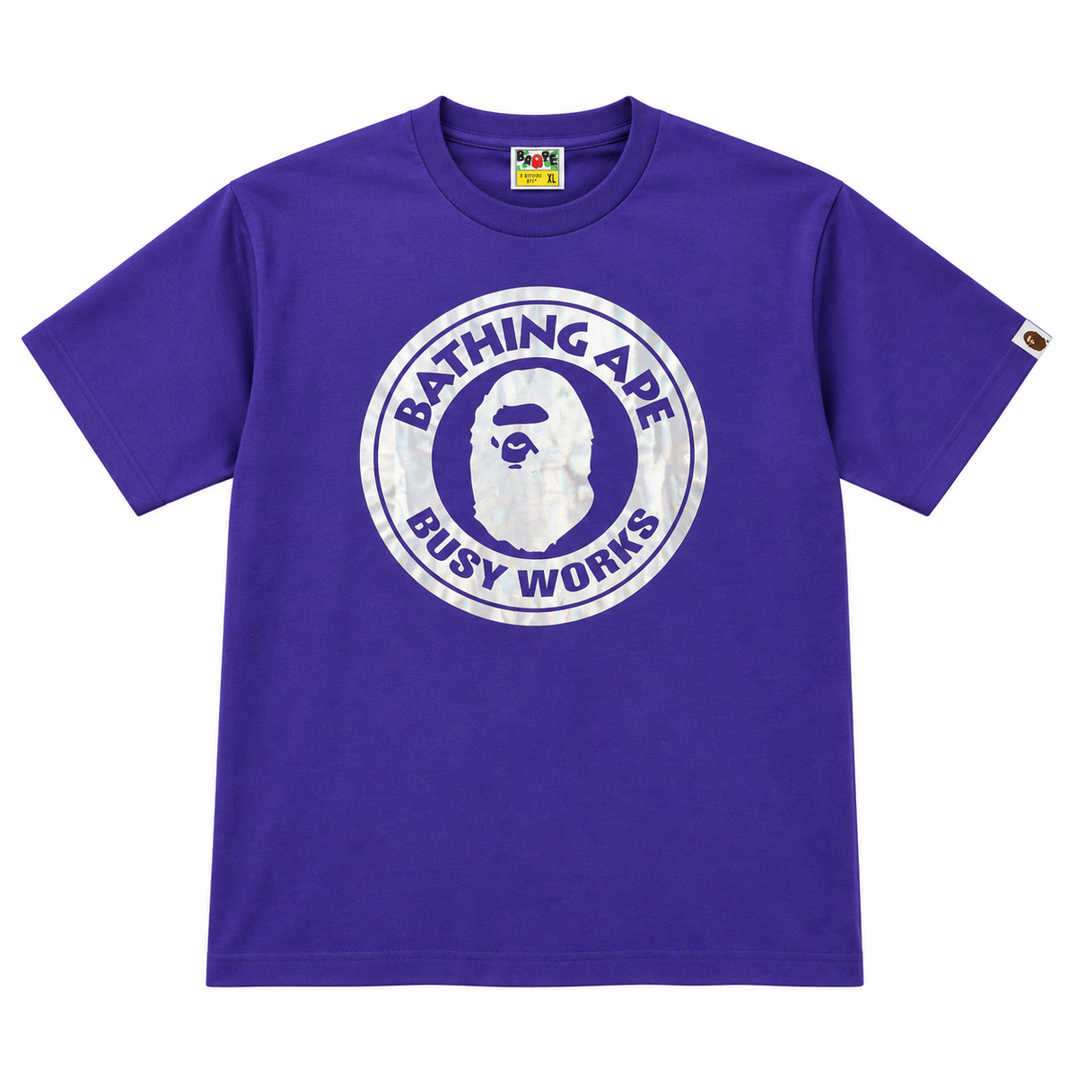 BAPE Hologram Busy Works Tee Purple