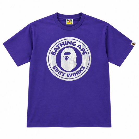 BAPE Hologram Busy Works Tee Purple