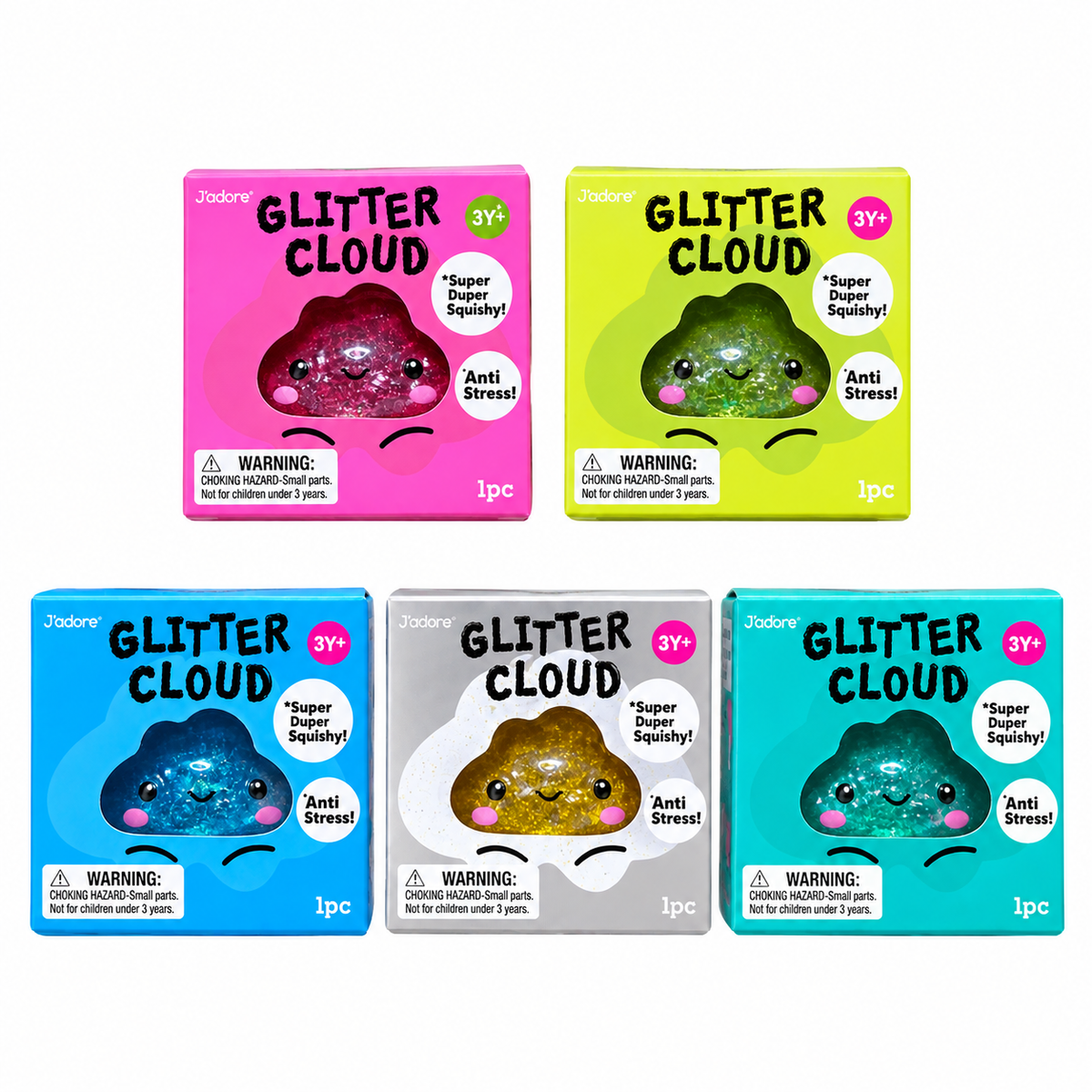J'adore Glitter Cloud Squishy