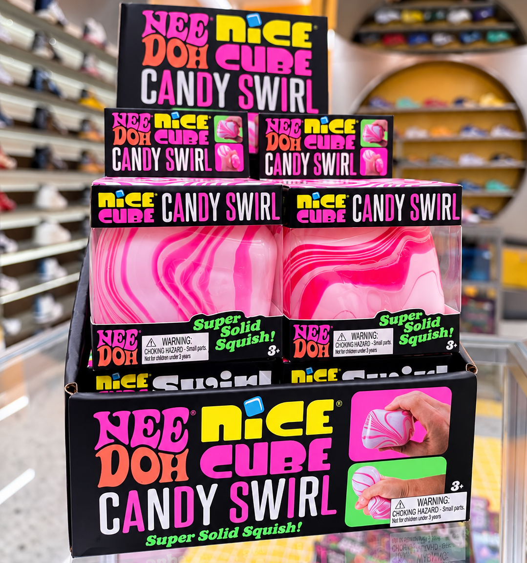 NeeDoh Candy Swirl Nice Cube Squishy Fidget Toy
