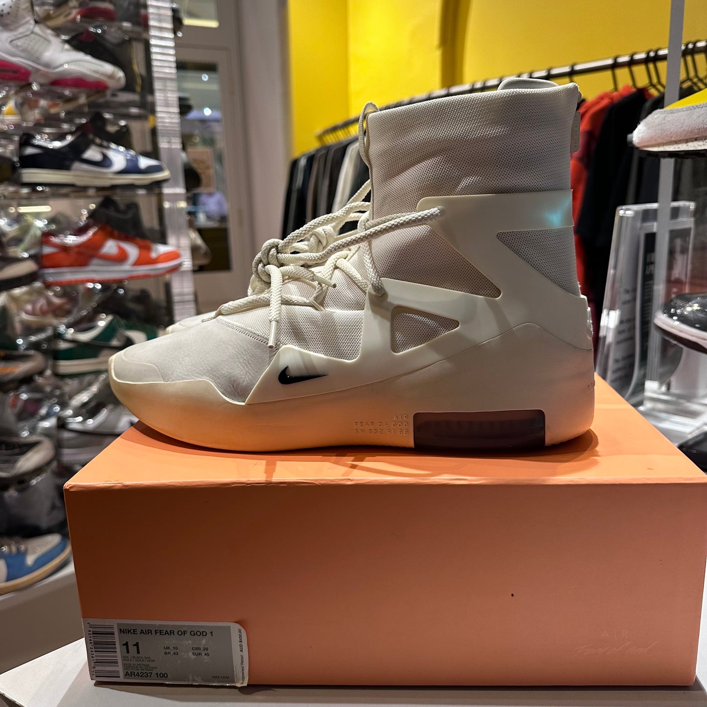 Nike Air Fear Of God 1 Sail Black Pre-owned US 11