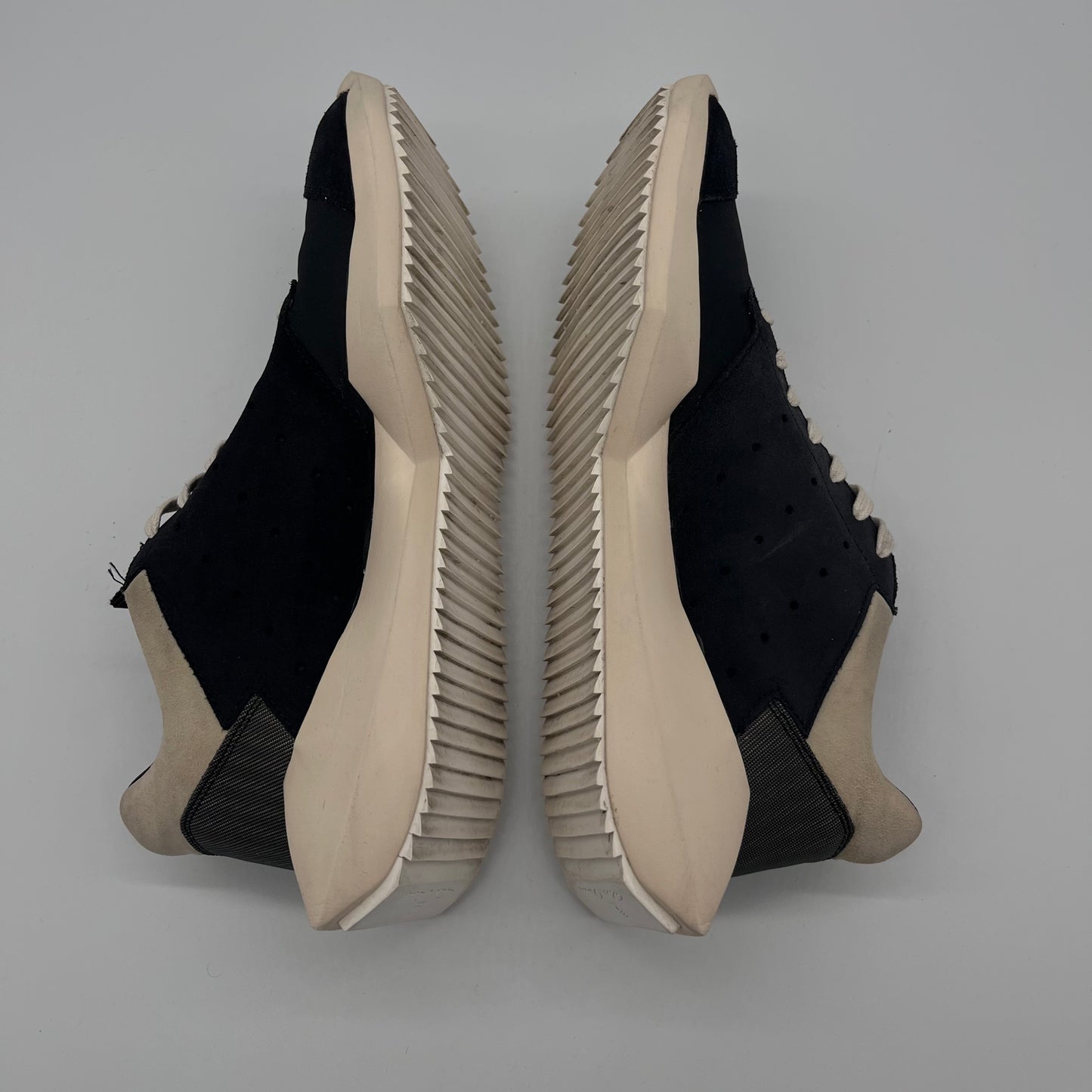 Rick Owens x Adidas Tech Runner White Blackk-Prek-owned US9