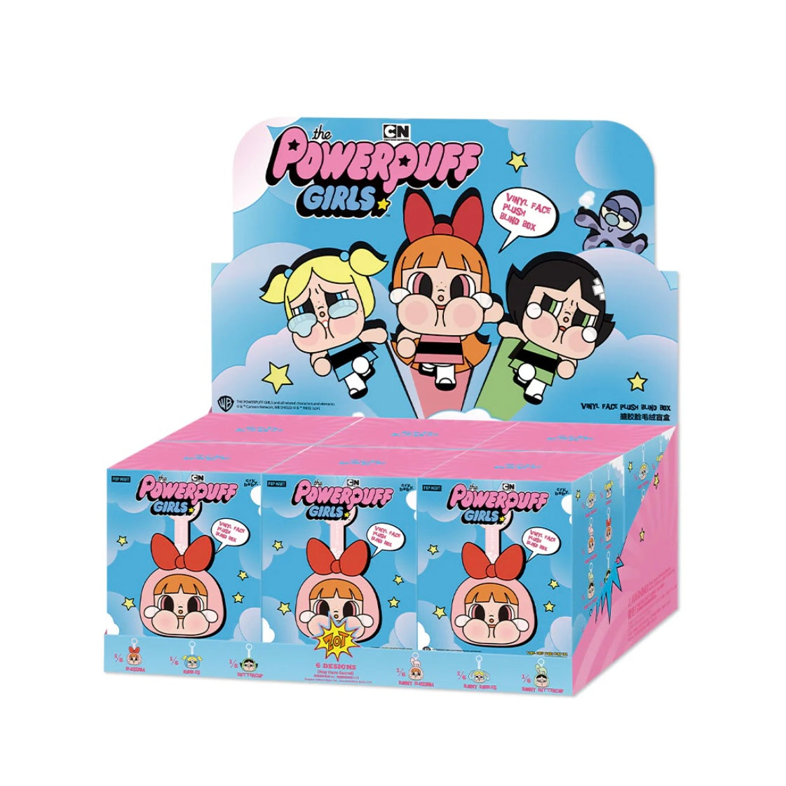 Pop Mart CryBaby x Powerpuff Girls Series Vinyl Face Plush Sealed Case (6 Blind Boxes)