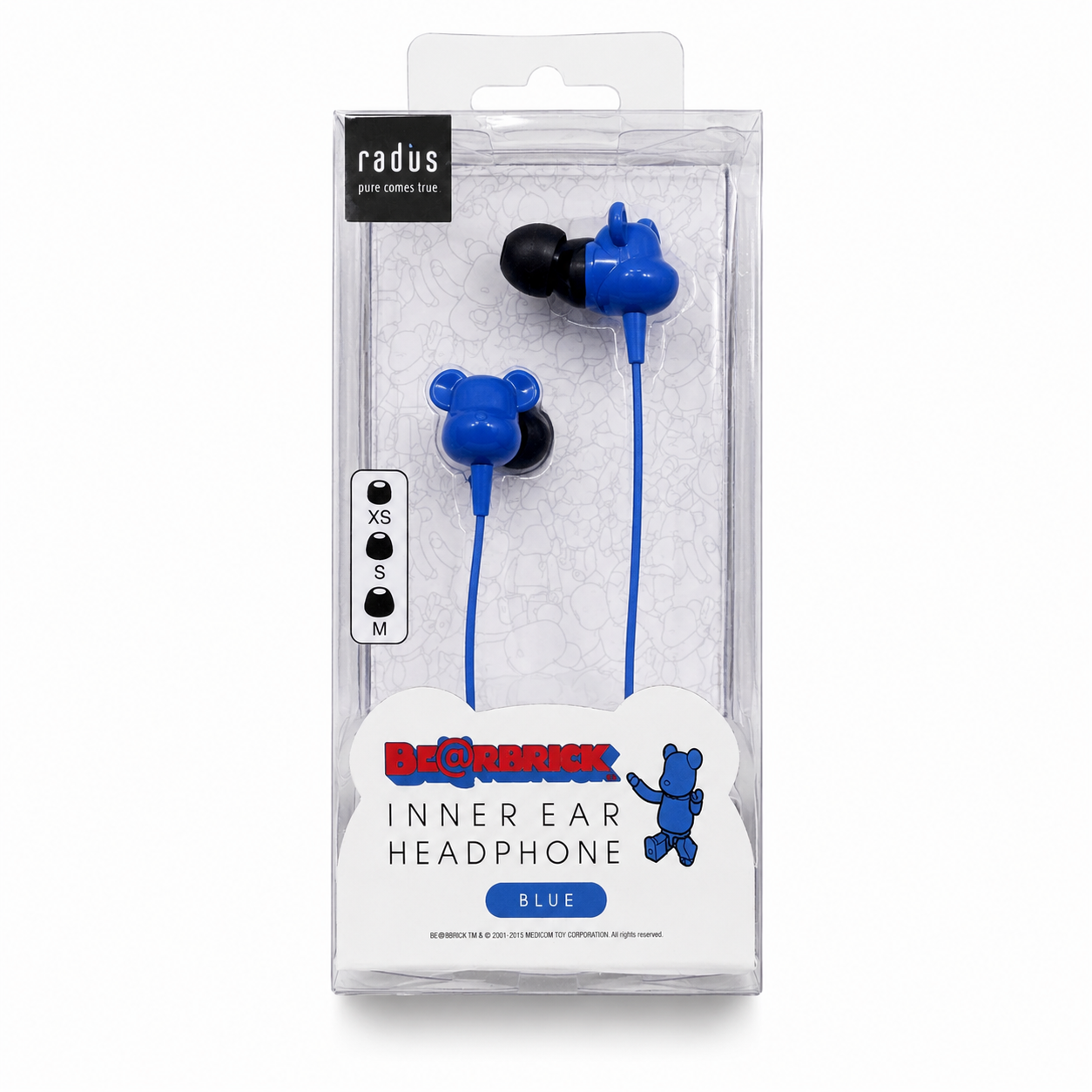 Radius x Medicom Toy Be@rbrick Inner Ear Headphones (Blue)