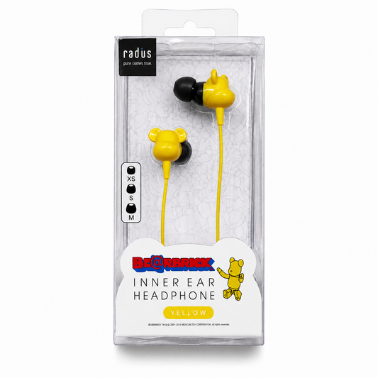 Radius x Medicom Toy BE@RBRICK Inner Ear Headphones (Yellow)