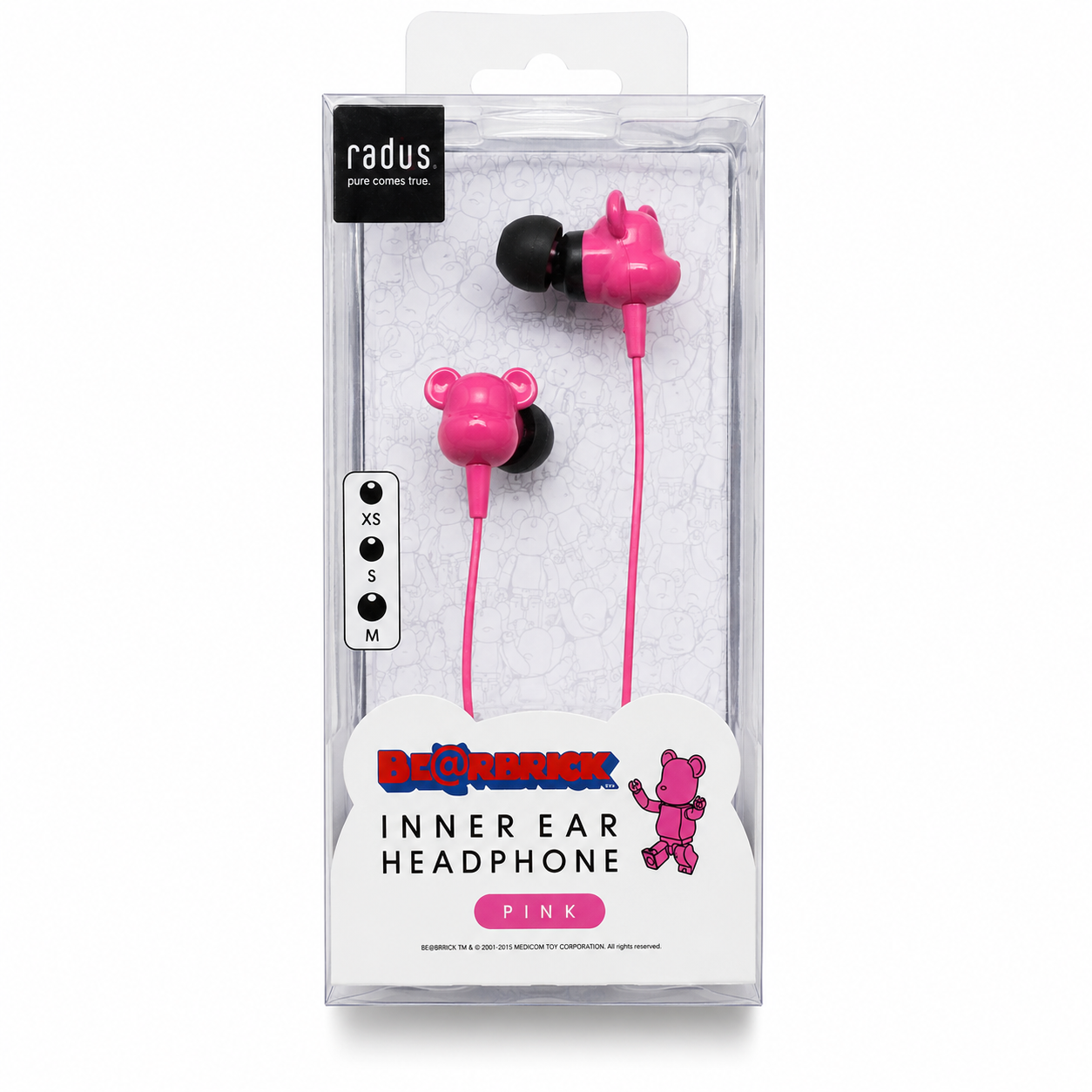 Radius x Medicom Toy BE@RBRICK Inner Ear Headphones (Pink)