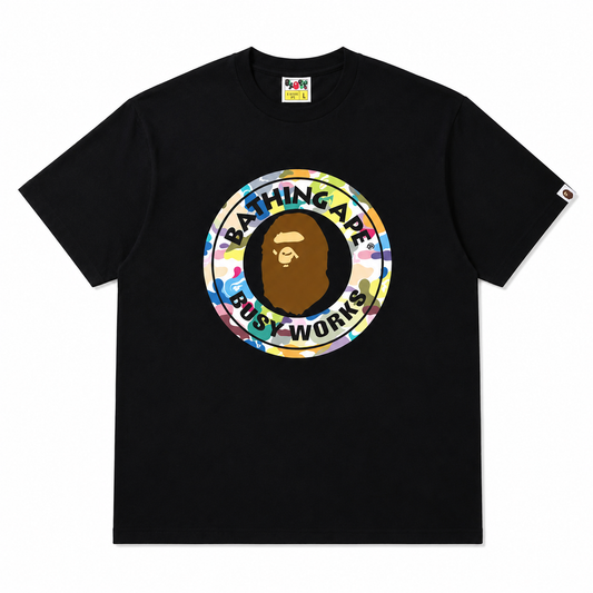BAPE Multi Camo Busy Works Relaxed Fit Tee Black