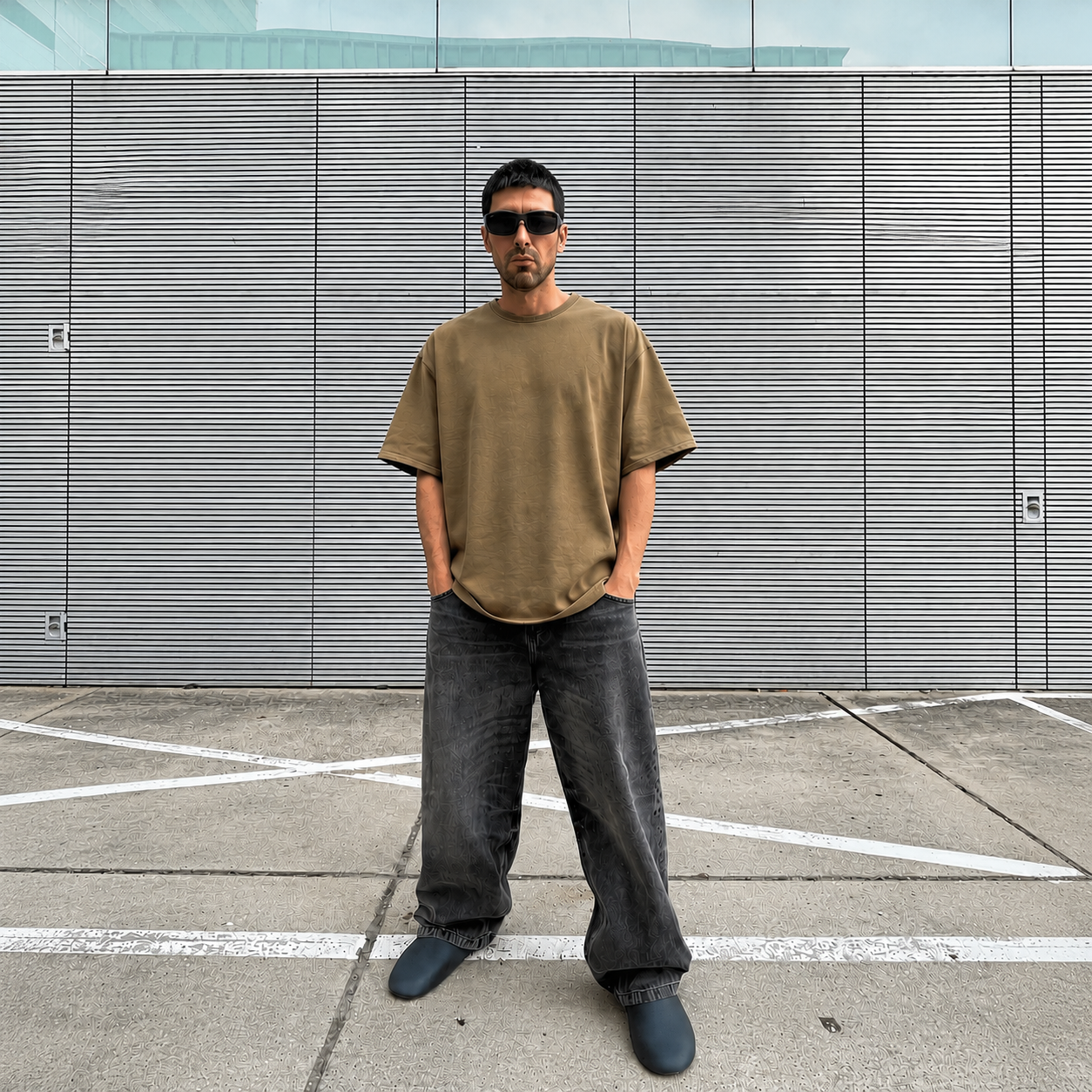 Yeezy Gap Engineered By Balenciaga Fleece Yoke Tee Bronze